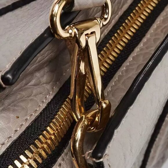 Burberry Grey Embossed Check Leather Dewsbury Tote Bag - Picture 11 of 12